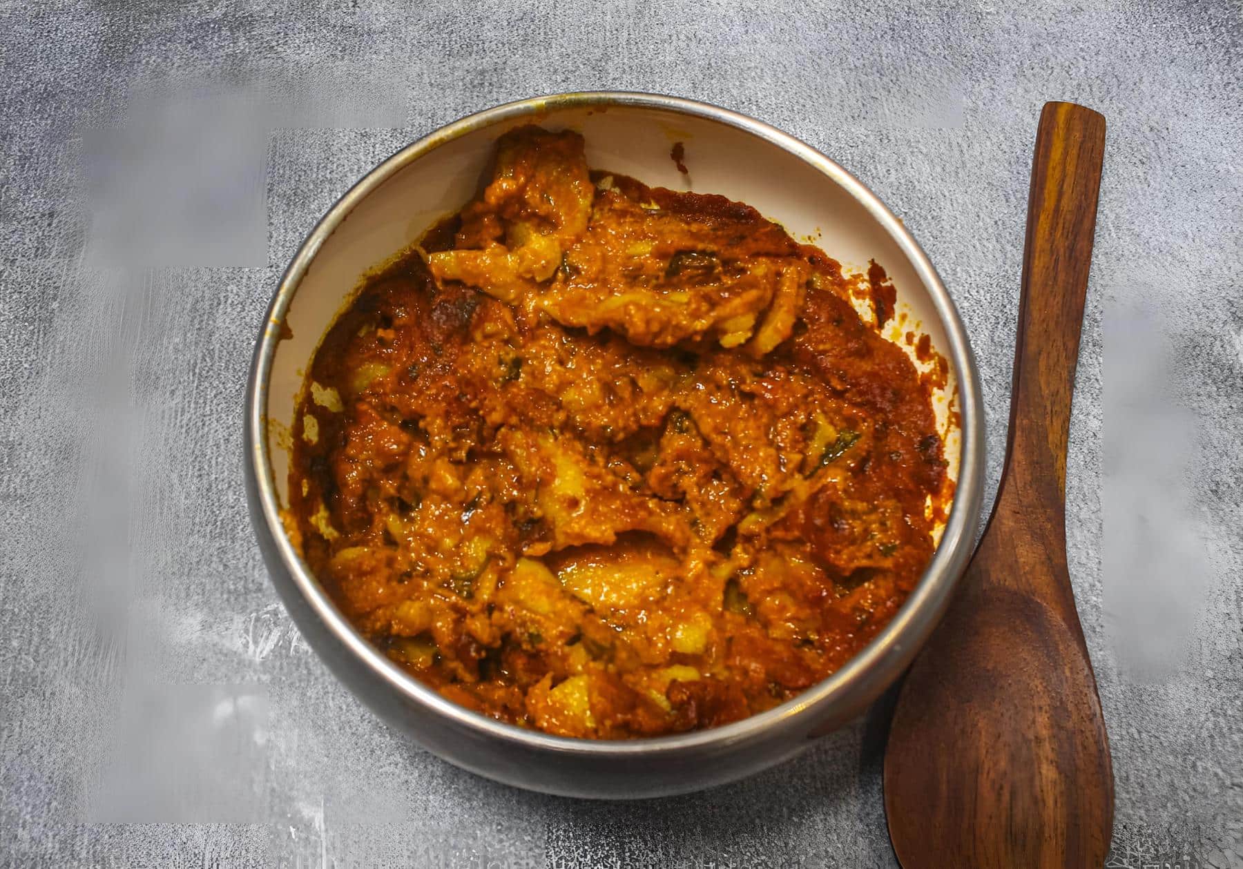 Rajasthani Rabodi Curry finished with Desi Ghee & Hing Tadka